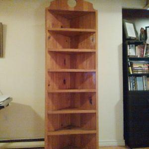 Solid Wood Corner Shelf Piece