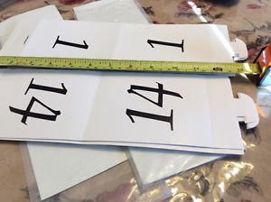 Table Numbers, two sides, black ink 1-24, Wedding,