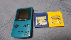 Teal Game Boy Color and Pokemon Games