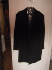 Very stylish men's black overcoat