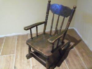 Vintage Childs Pressback rocking chair