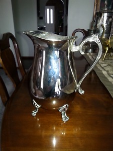 Vintage Ornate Footed Water Pitcher