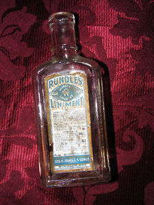 Vintage Rundles Bottle with Paper Label