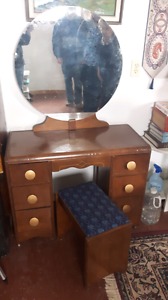 Vintage make up desk with stool