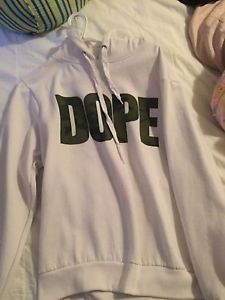 Wanted: dope hoodie white and camo