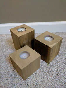 Wooden Candle Set