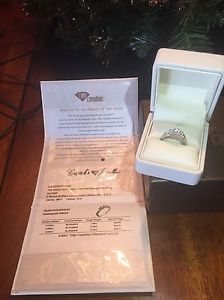 14K White Gold Ladies Diamond Engagement Ring