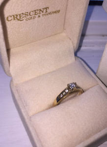 14k Yellow Gold Diamond Engagement Ring