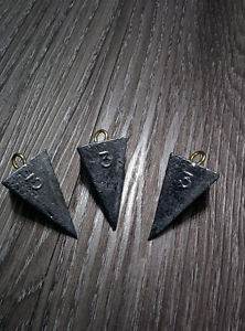 3 pcs 3oz fishing pyramid lead sinkers