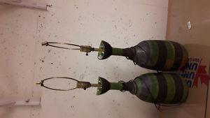 A pair of vintage lamps