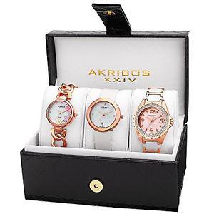 AKRIBOS XXIV Women's Three Watch Gift Set!