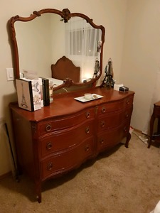 Antique Cherry Wood Bedroom Suite