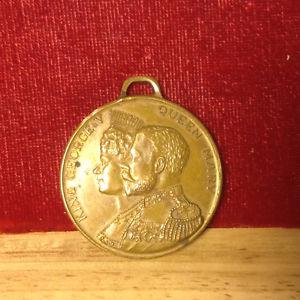 Antique  King George V & Queen Mary Coronation Medal