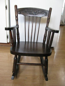 Antique Pressedback Child's Rocking Chair