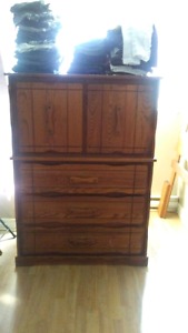 Antique hardwood bedroom set