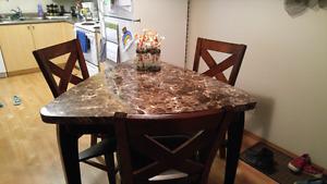 Awesome bar height table w 3 chairs