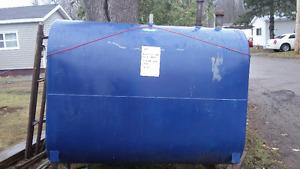 Blue Metal Oil Tank