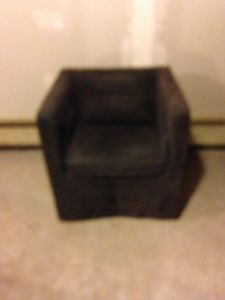 Brown microfibre chair
