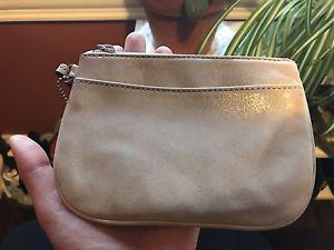 Coach Wristlet - beige with gold shimmer