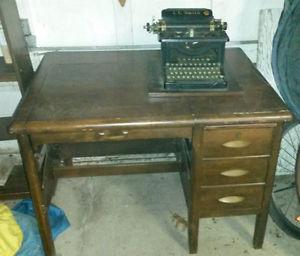 Desk with LC Smith Typewriter