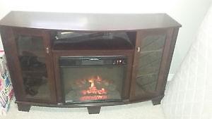 Fireplace entertainment stand