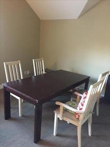 Free table and four chairs