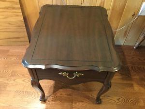 French Provincial End Table with drawer