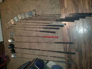 Full set of golf clubs bag and extra clubs