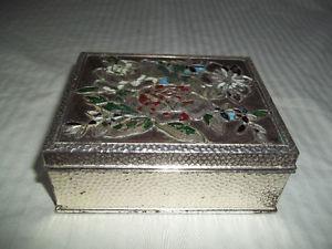 Inlaid Enameled Metal Box