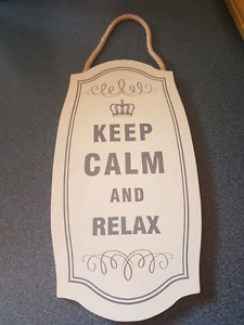 Keep Calm and Relax Sign