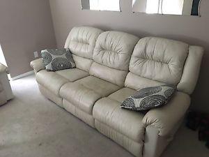 Leather Couch and Loveseat, Reclinable