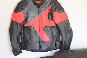 Leather motorcycle style jacket