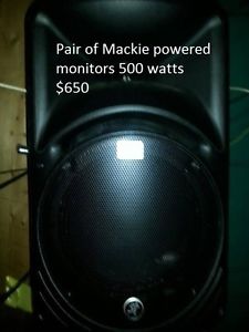 Mackie Monitors powered 500 watts
