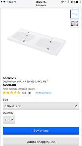 New in box double bowl sink from IKEA