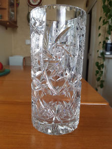 Pinwheel Crystal Vase