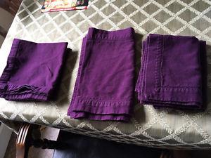 Purple table linens