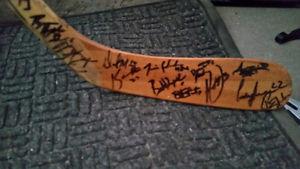 Regina Pats Team Autographed Stick