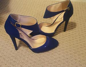 Royal blue suede 6.5 Kupid shoes