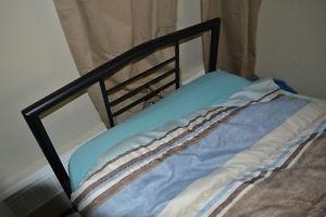 Single bed frame and mattres