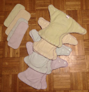 Size 1 Kissaluvs fitted diapers and extra liners/inserts
