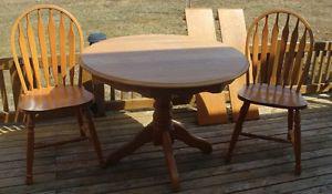 Solid Oak table with 4 Chairs