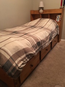 Solid Wood Captain's/Mate's twin beds