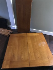 Solid wood dining room table