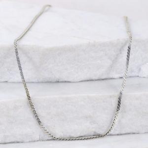 Sterling silver Italy 2mm serpentine chain necklace