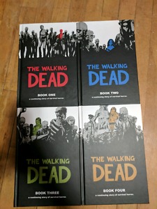The Walking Dead comics, books one, two, three and four