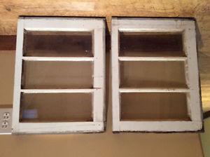 Two old windows size 20x15.5 inches