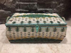Two vintage sewing baskets