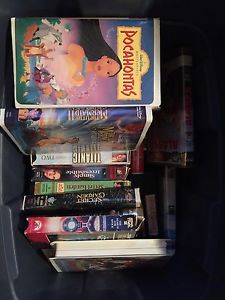 VCR with VHS casettes