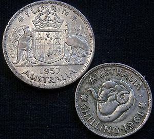Vintage Australia Silver coins