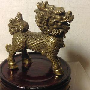 Vintage Chinese Food Dog Guardian Lion Dragon Hot Cast